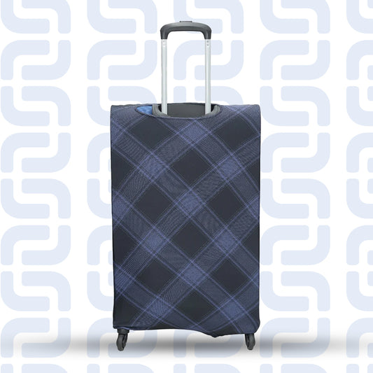 Checked Blocks Luggage Cover