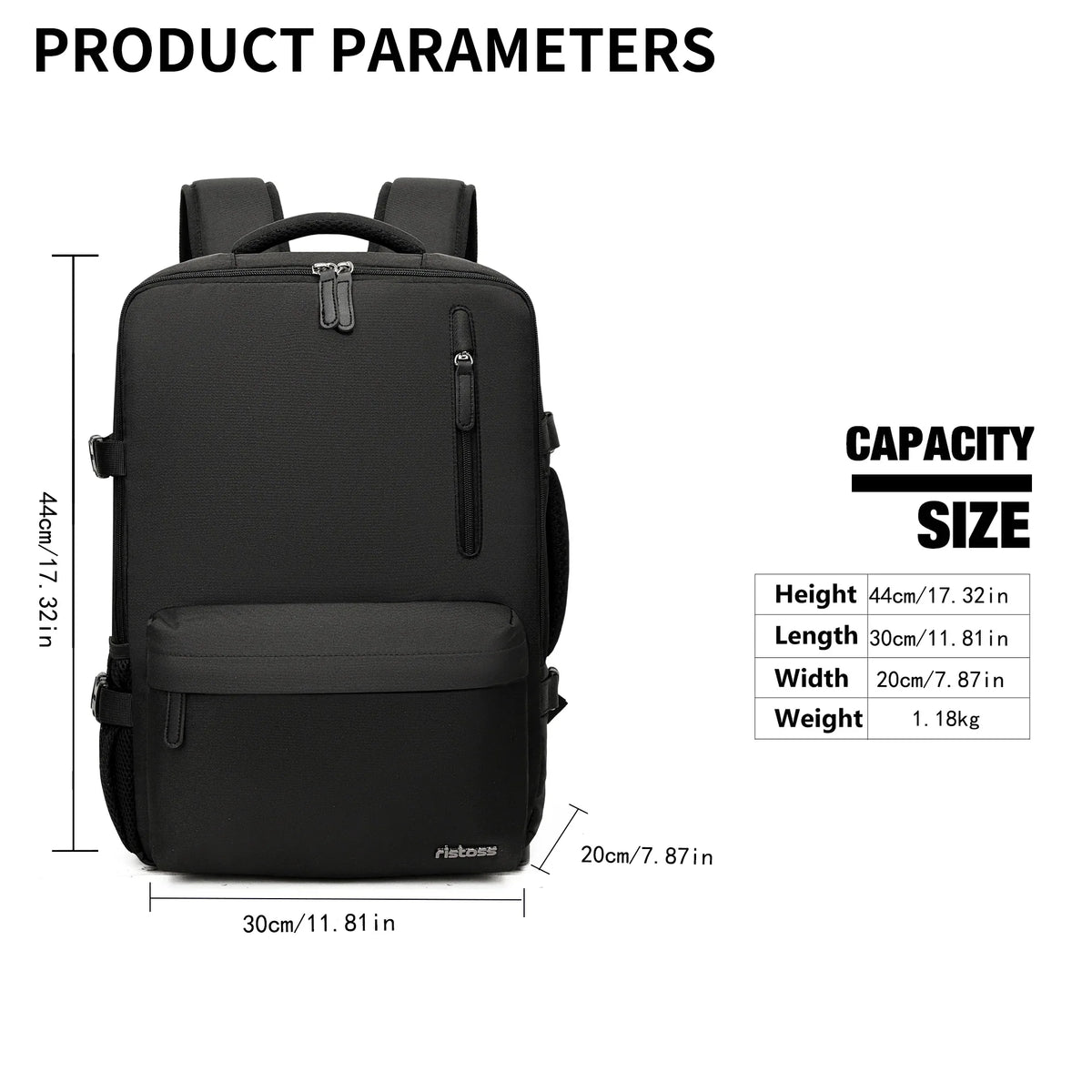 Slate Urban Backpack (55L) - Ristoss