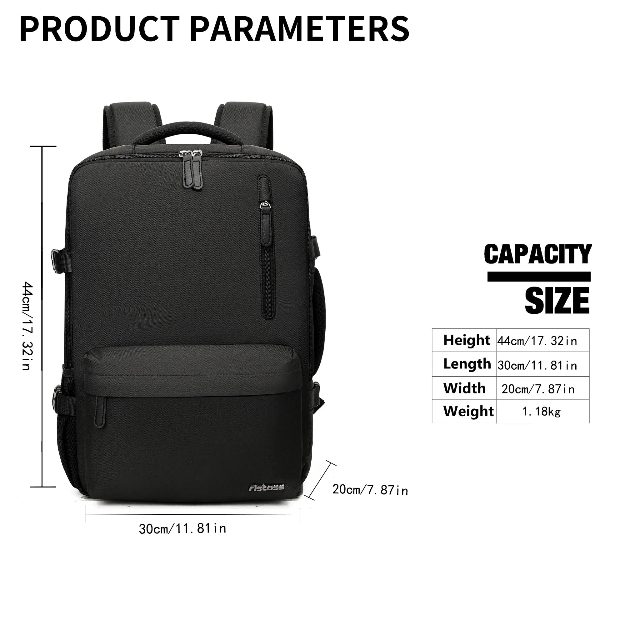 Slate Urban Backpack (55L) - Ristoss